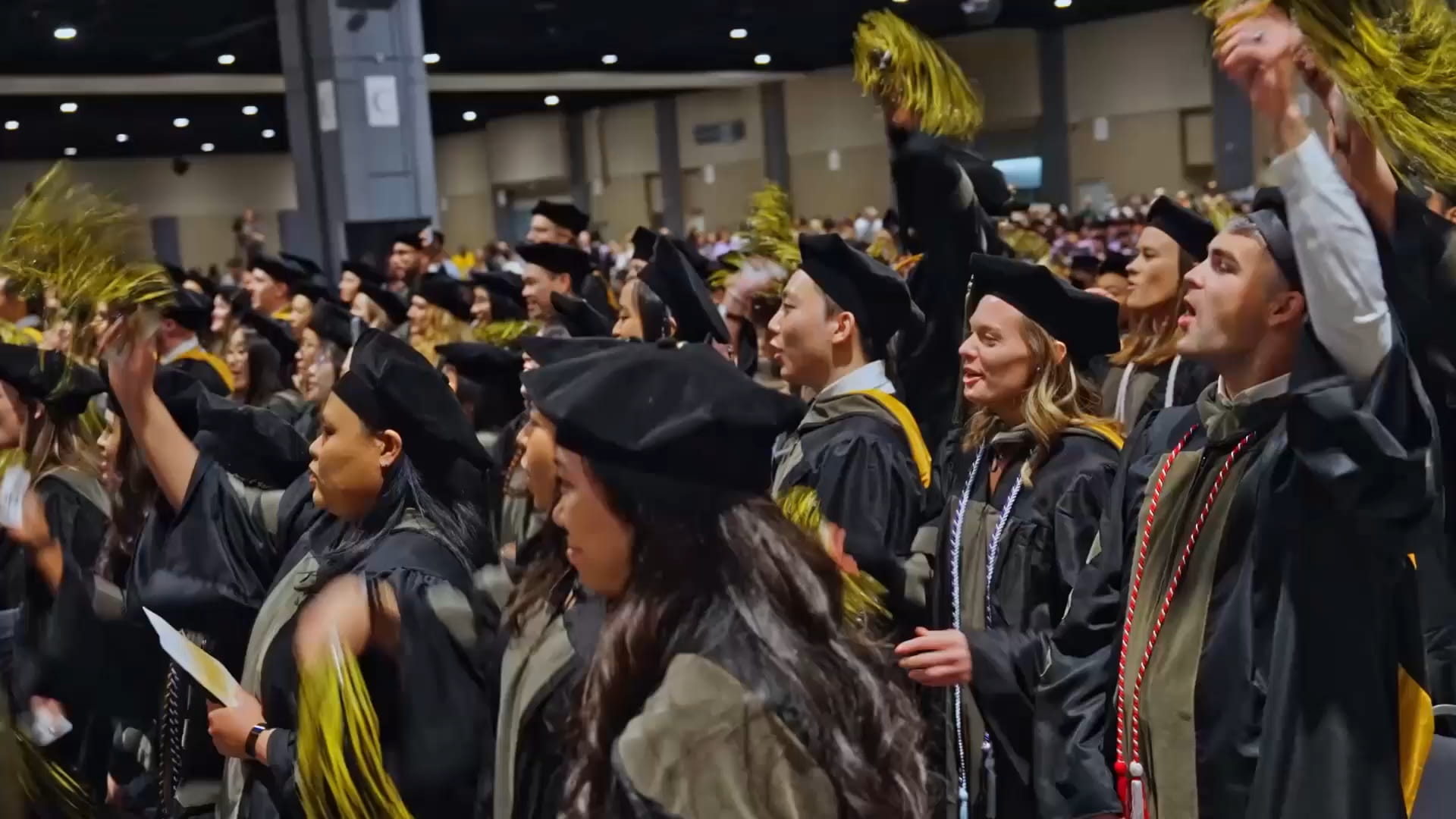 Students celebrating VCU Commencement