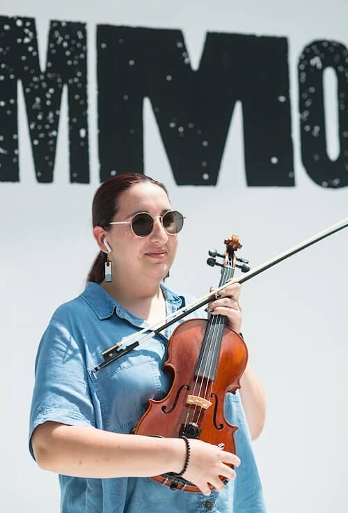 Student with violin